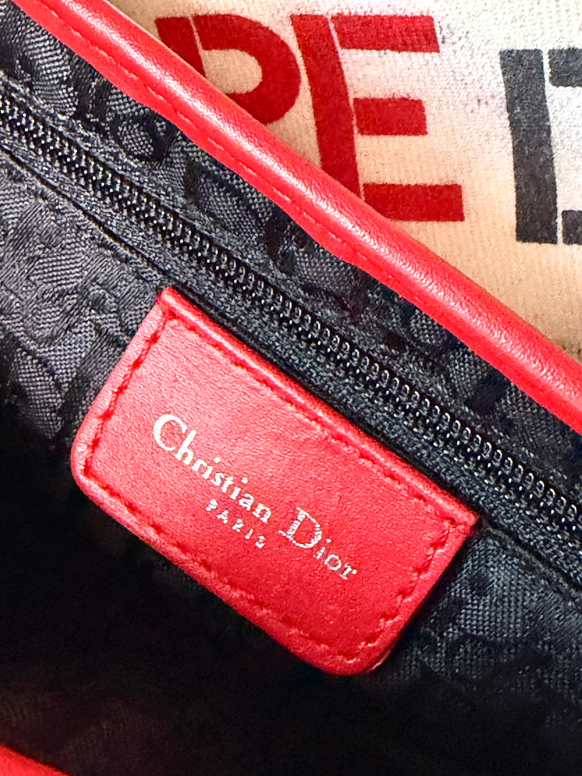 AVAILABLE | Christian Dior Hardcore Canvas Pierced Saddle Bag