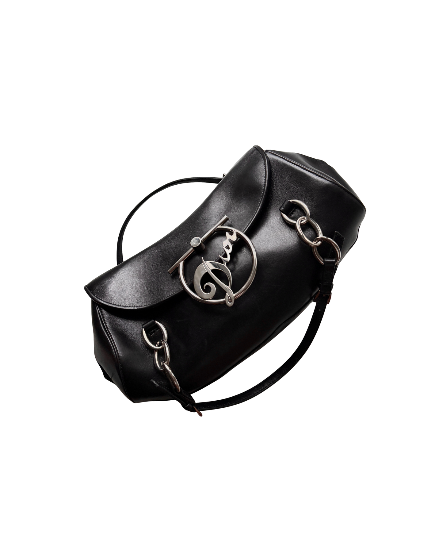 Christian Dior Black Leather Diva Handbag