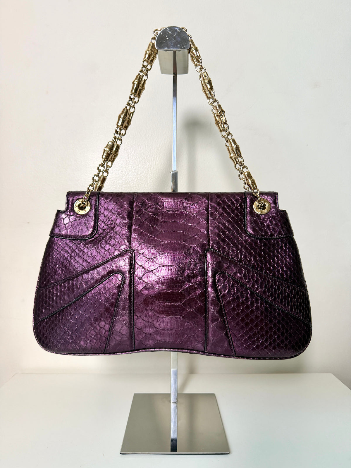AVAILABLE | Gucci F/W 2004 Phyton Dragon Horsebit by Tom Ford – Purple