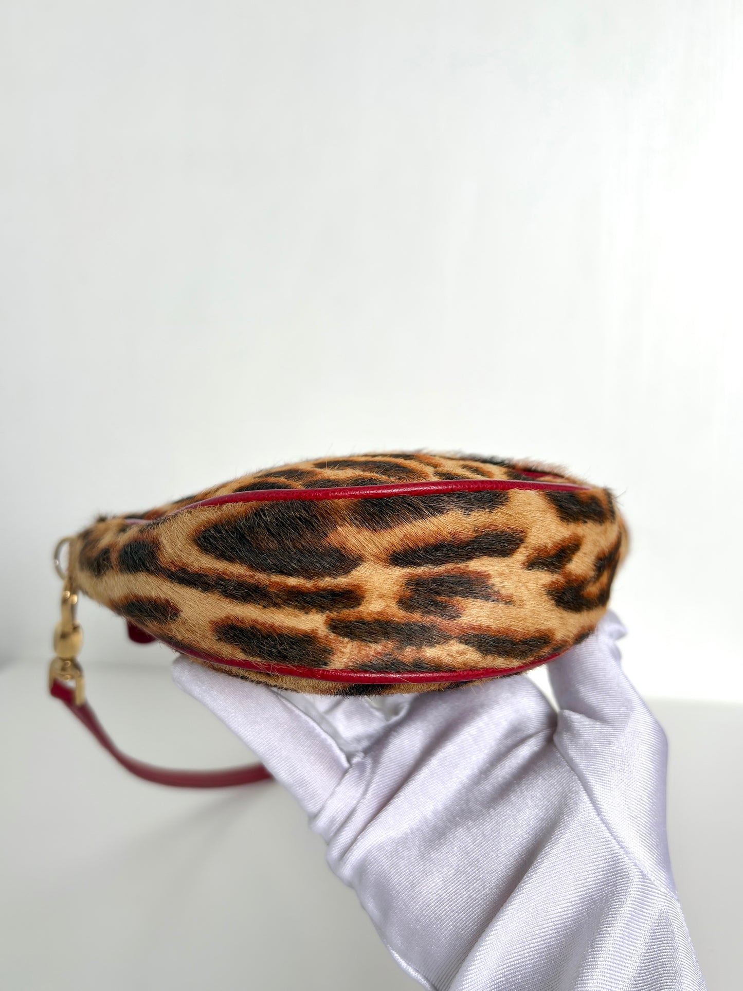Available | Christian Dior Leopard Pony Hair Mini Saddle Bag
