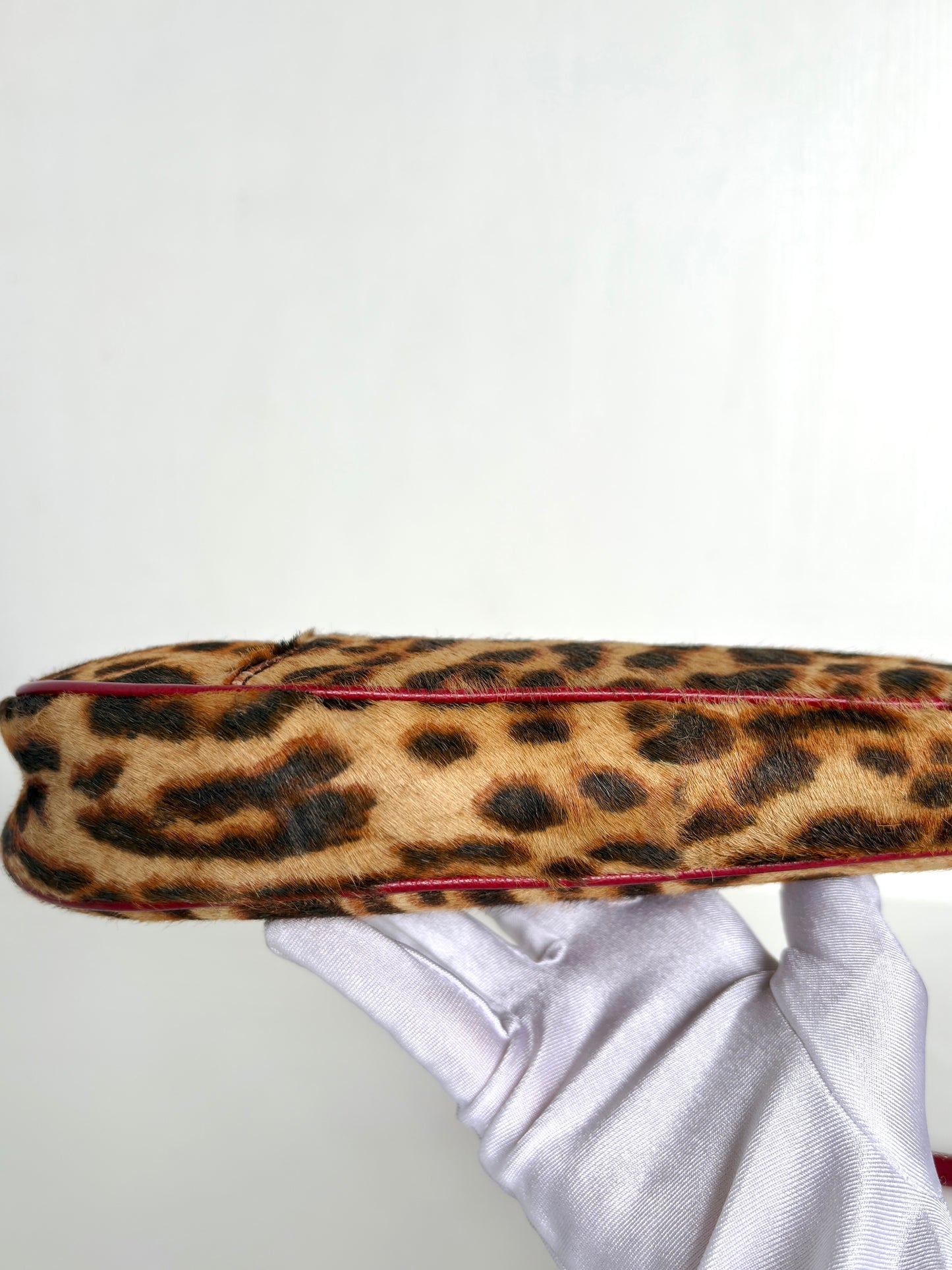 Available | Christian Dior Leopard Pony Hair Mini Saddle Bag