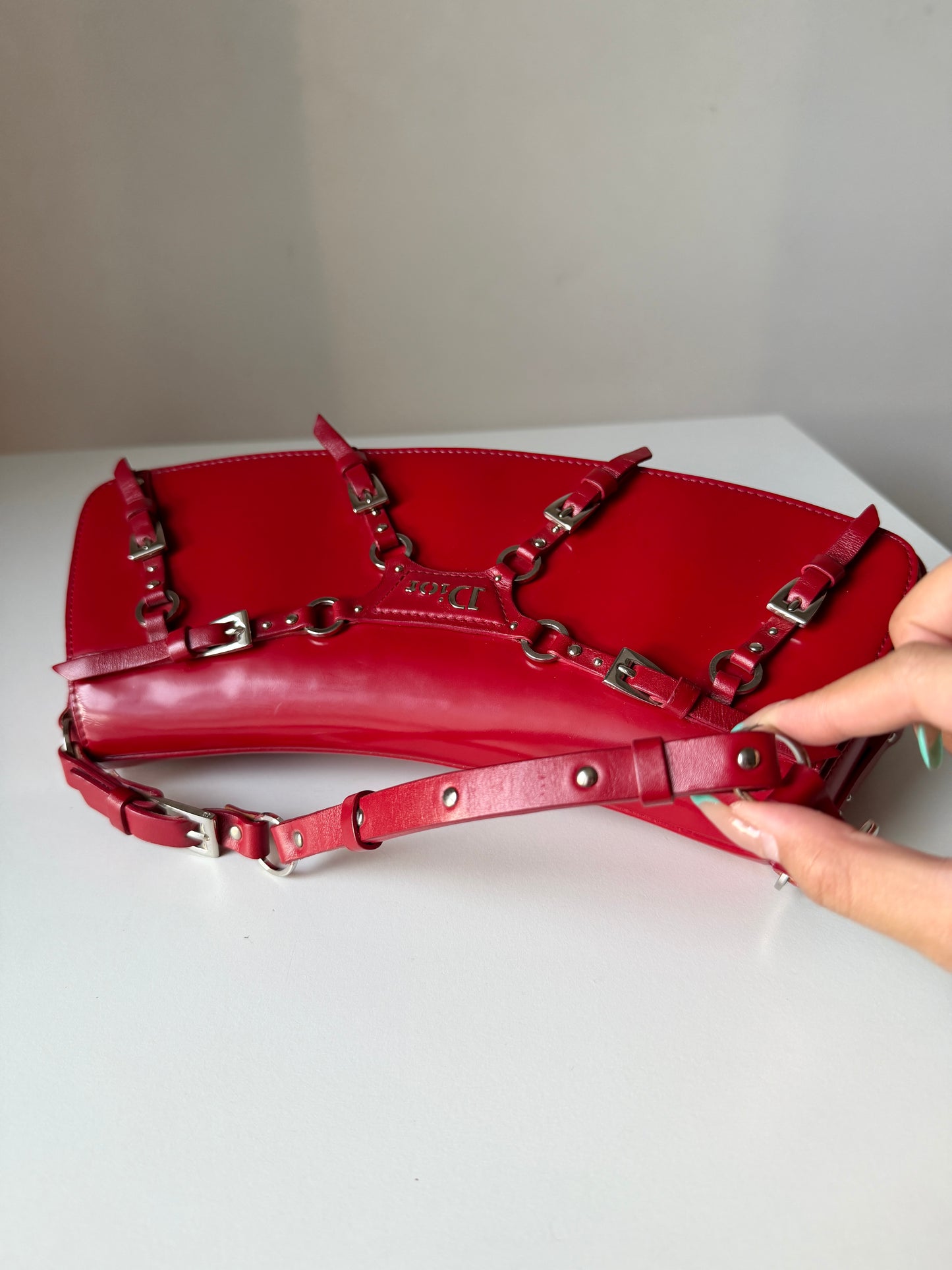 AVAILABLE | Christian Dior Bondage Clutch – Rouge