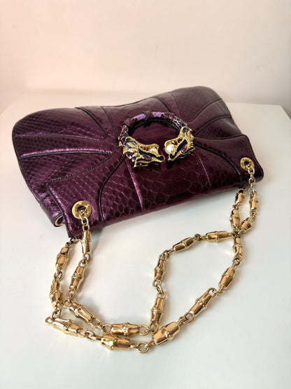 AVAILABLE | Gucci F/W 2004 Phyton Dragon Horsebit by Tom Ford – Purple