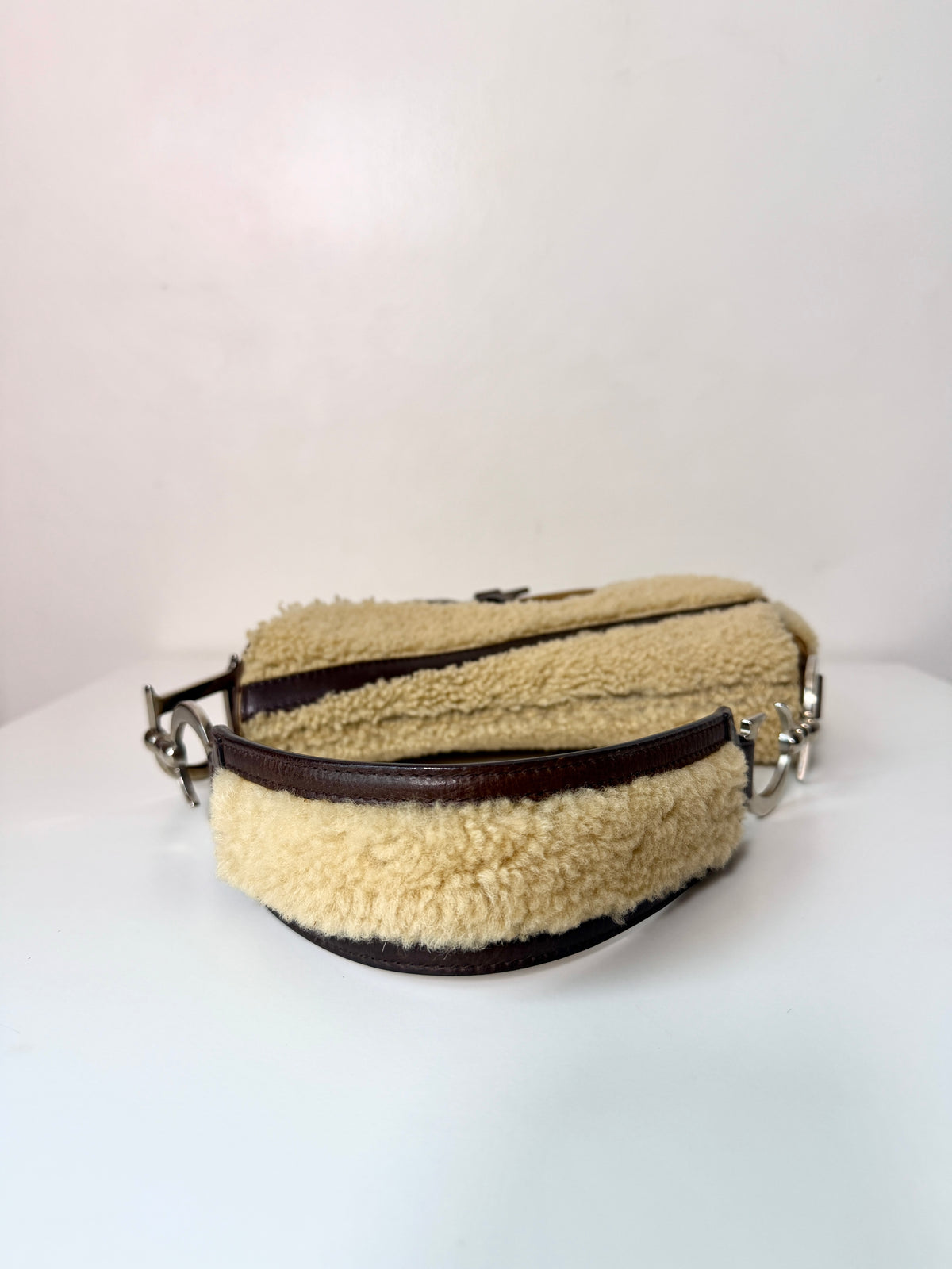 AVAILABLE | Christian Dior Sherpa Flight Saddle Bag – Brown
