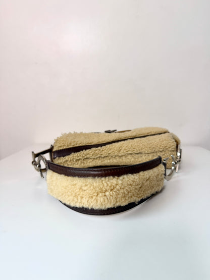 AVAILABLE | Christian Dior Sherpa Flight Saddle Bag – Brown