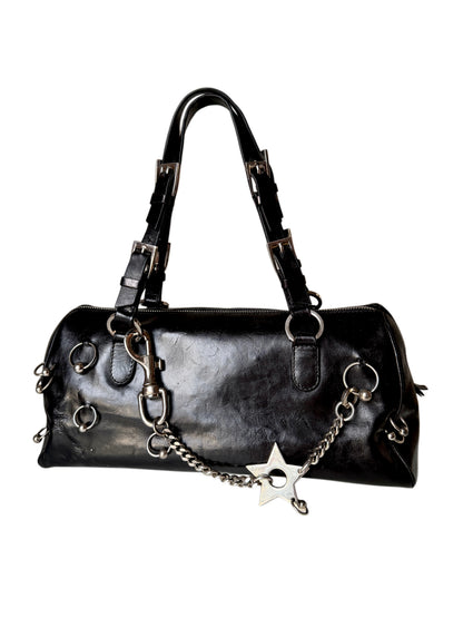 AVAILABLE | Christian Dior Hardcore Pierced Boston Bag – Black
