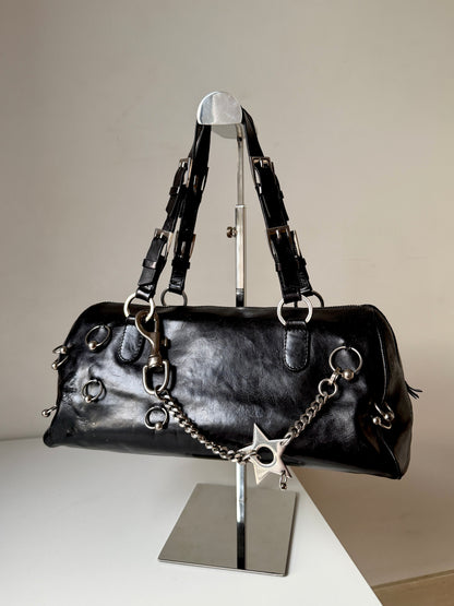 AVAILABLE | Christian Dior Hardcore Pierced Boston Bag – Black