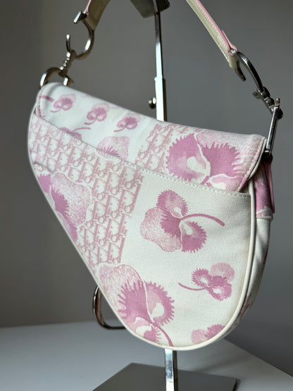 AVAILABLE | Christian Dior Cherry Blossom Saddle Bag – Pink