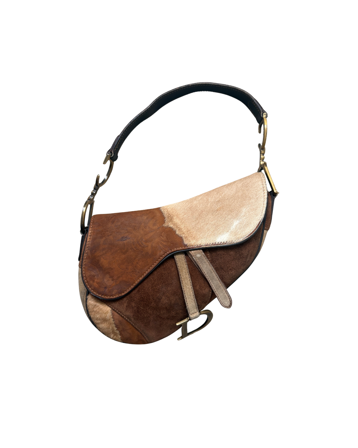 Available | Christian Dior Ponyhair and Suede Saddle Bag