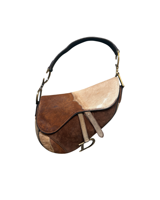 Available | Christian Dior Ponyhair and Suede Saddle Bag