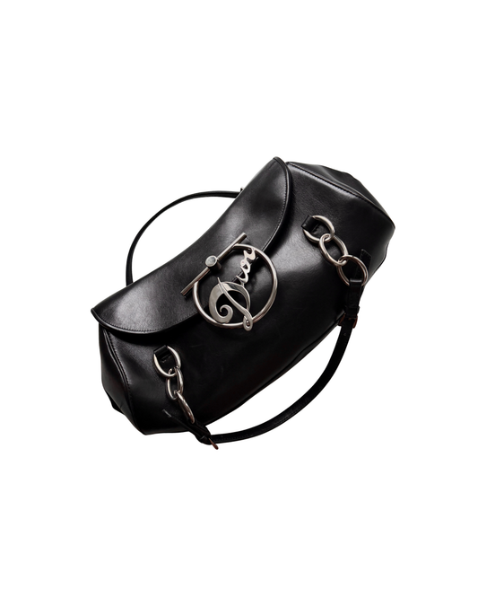 Christian Dior Black Leather Diva Handbag