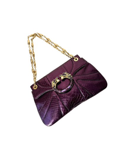 AVAILABLE | Gucci F/W 2004 Phyton Dragon Horsebit by Tom Ford – Purple