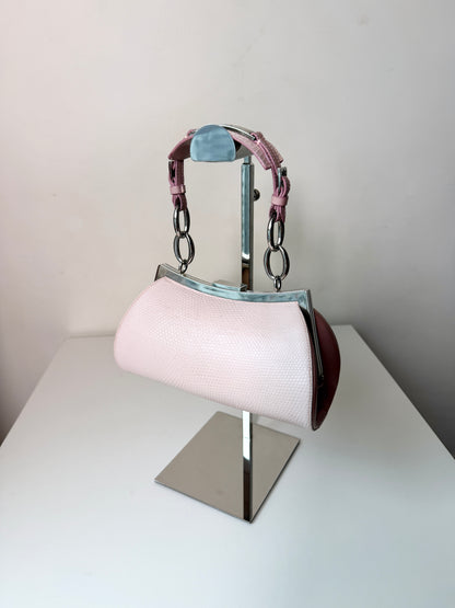 AVAILABLE | Christian Dior Diva Pink Phyton Handbag