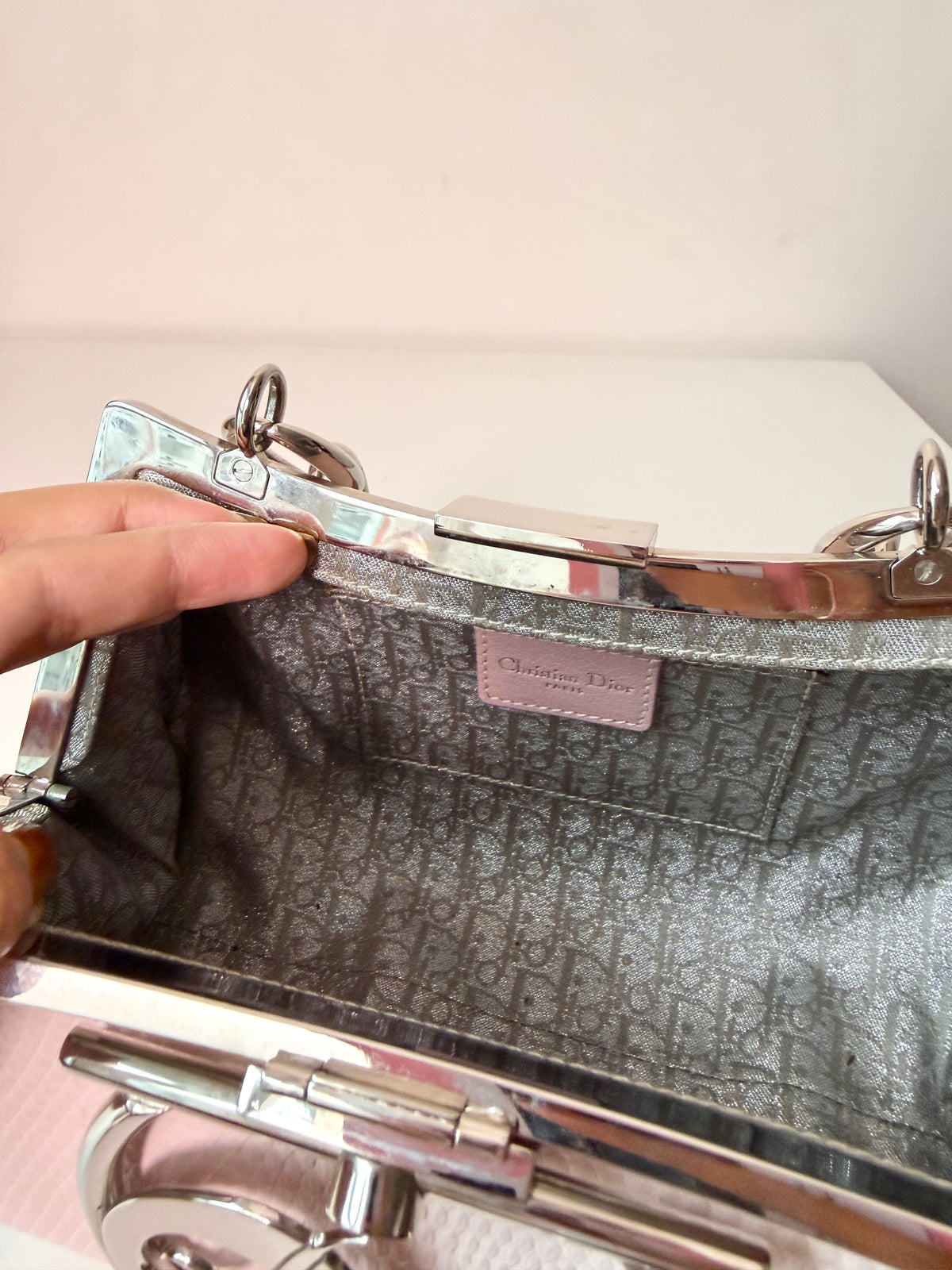 AVAILABLE | Christian Dior Diva Pink Phyton Handbag