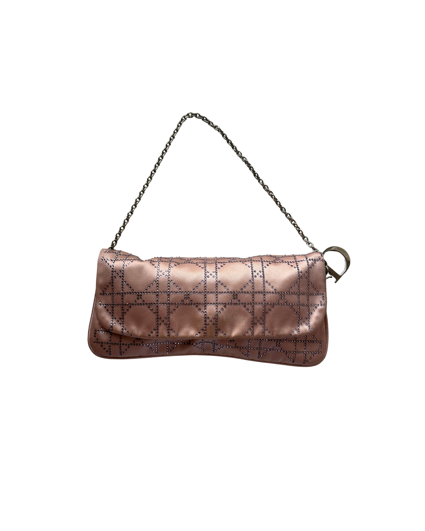 Christian Dior Pink Cannage Rhinestones 2 way Bag