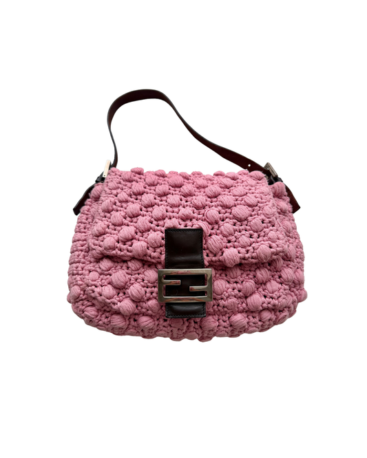 Fendi Pink Knitted Mama Baguette