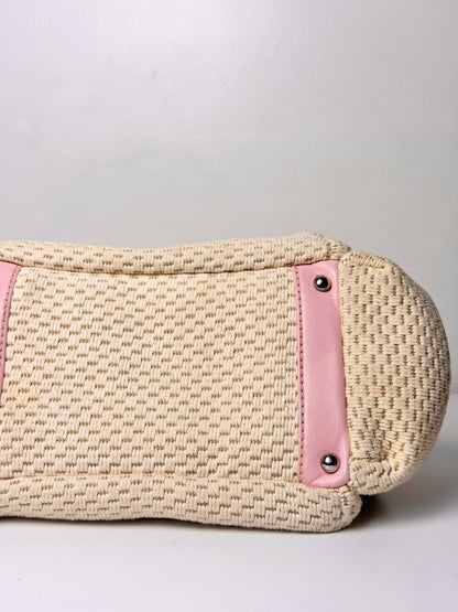 Chanel LAX Accordion Shoulder Bag – Pink & Cream Woven