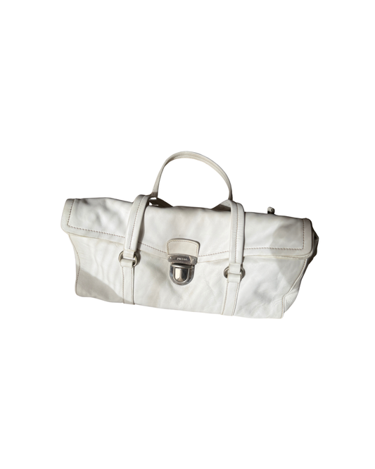 Prada White Vitello Handbag