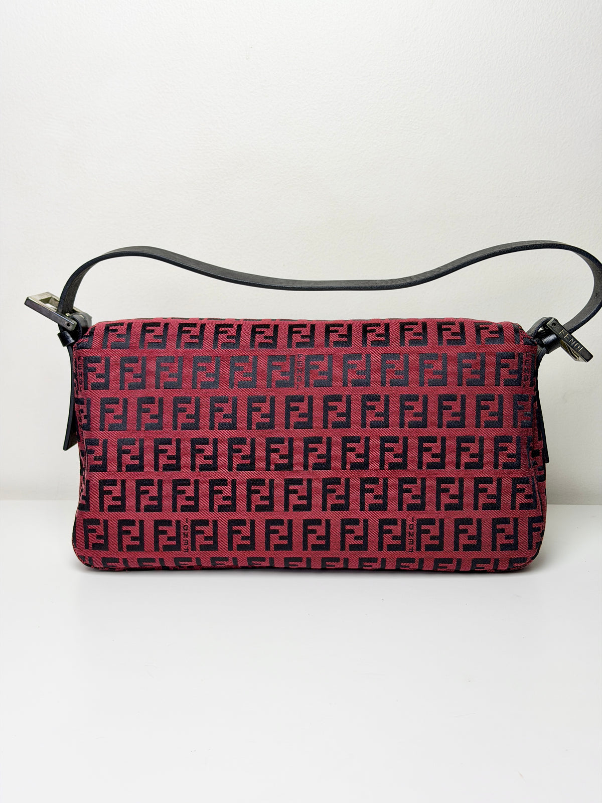 Fendi Zucchino Baguette Bag – Red