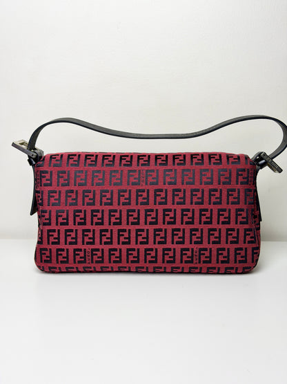 Fendi Zucchino Baguette Bag – Red