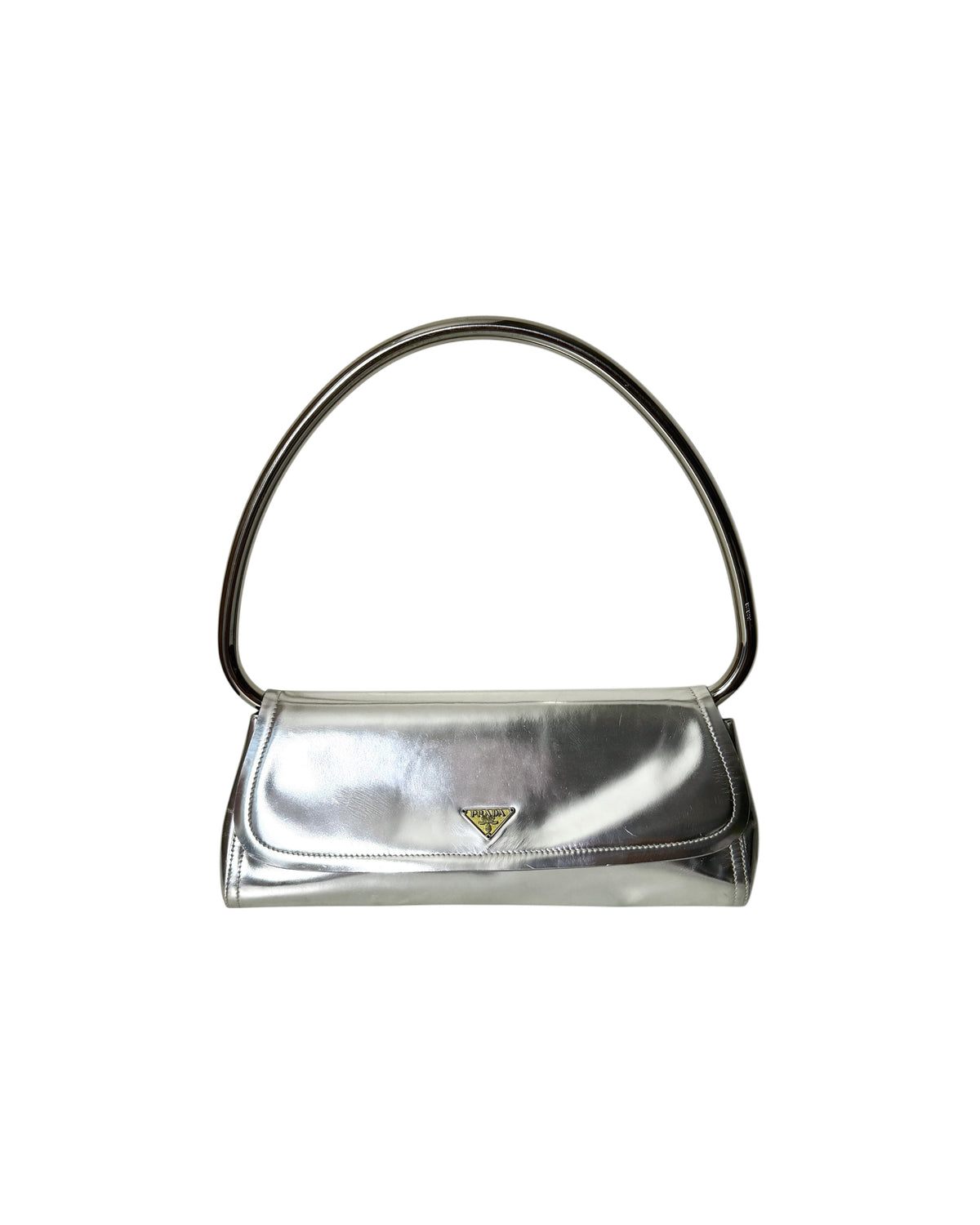 AVAILABLE | Prada Metallic Silver Swing 2003