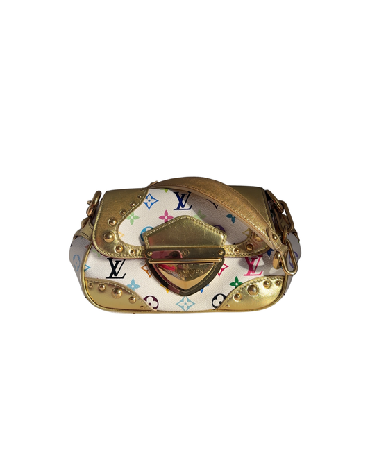 Available | Louis Vuitton Multicolor Limited Edition Gold Marilyn Handbag