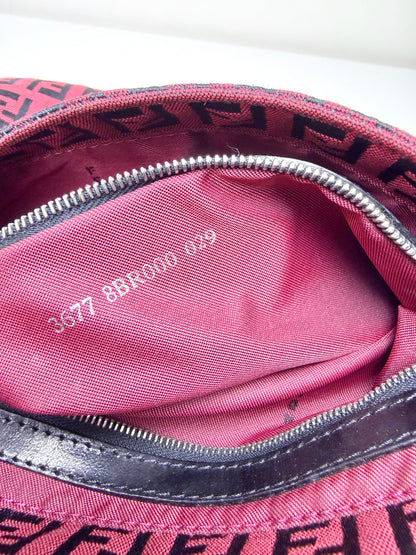 Fendi Zucchino Baguette Bag – Red