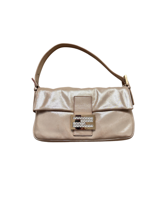 Available | Fendi Rhinestones Champagne Baguette
