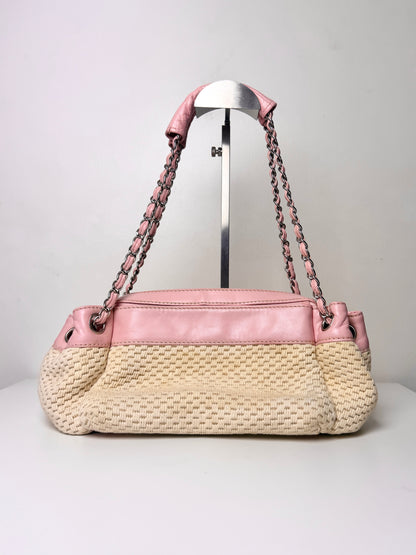 Chanel LAX Accordion Shoulder Bag – Pink & Cream Woven