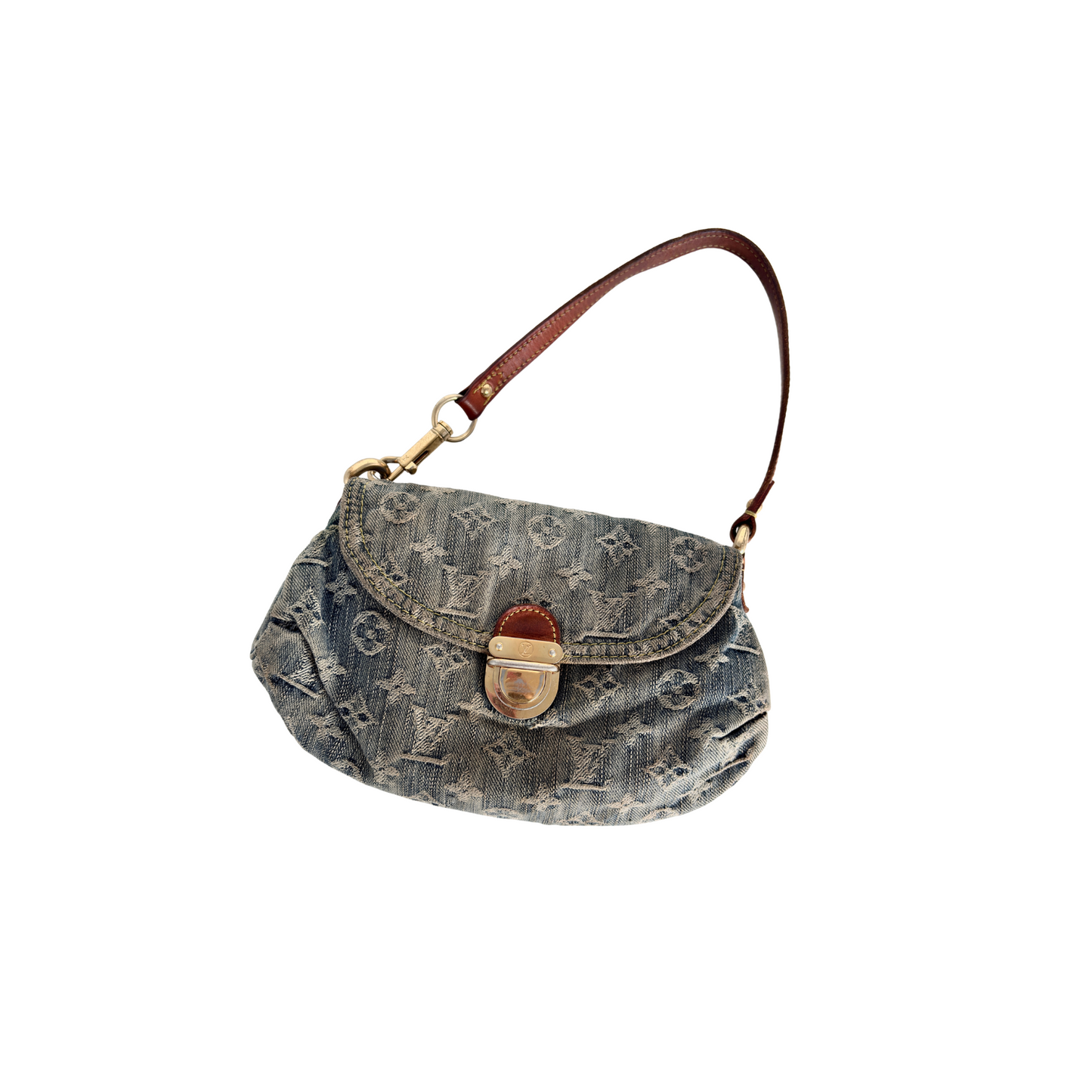Louis Vuitton Denim Pleaty Shoulder Bag