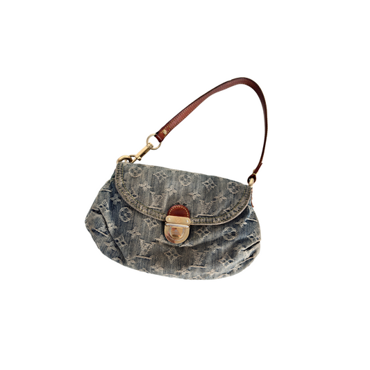 Louis Vuitton Denim Pleaty Shoulder Bag