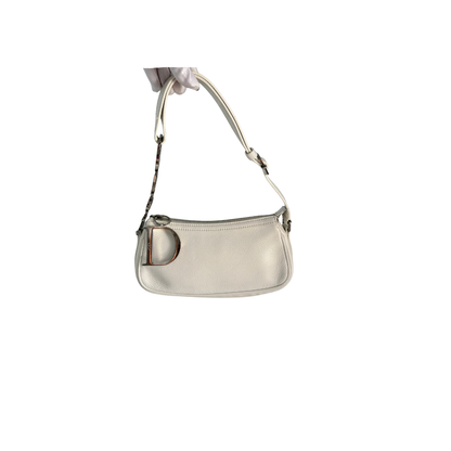 Christian Dior D-Charm White Leather Pochette