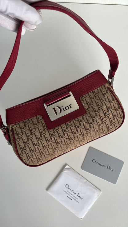 Christian Dior Streetchic Burgundy Shoulder Bag