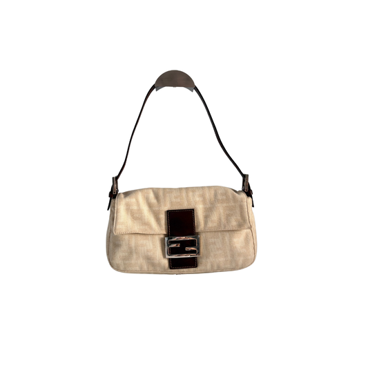 Fendi Monogram Beige Baguette