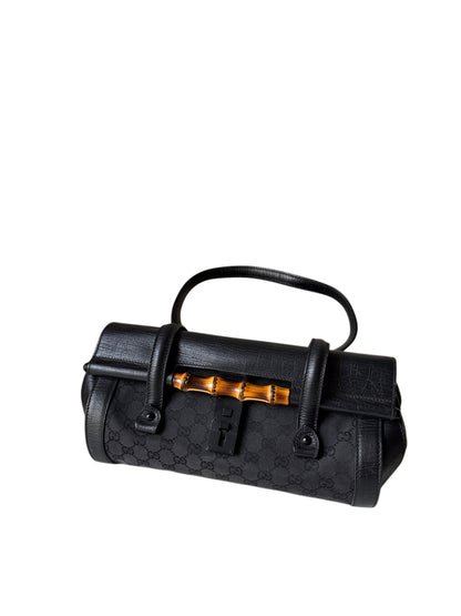 AVAILABLE | Gucci GG Canvas Bamboo Bullet Medium – Black