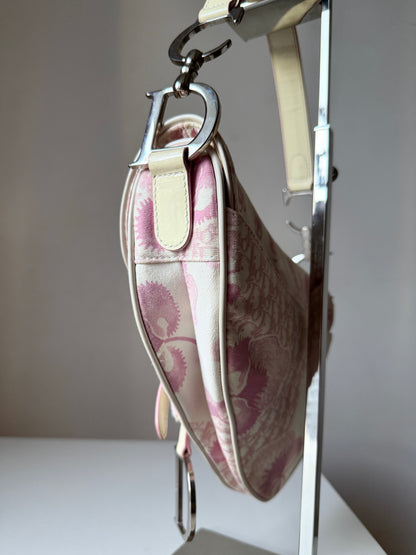 AVAILABLE | Christian Dior Cherry Blossom Saddle Bag – Pink