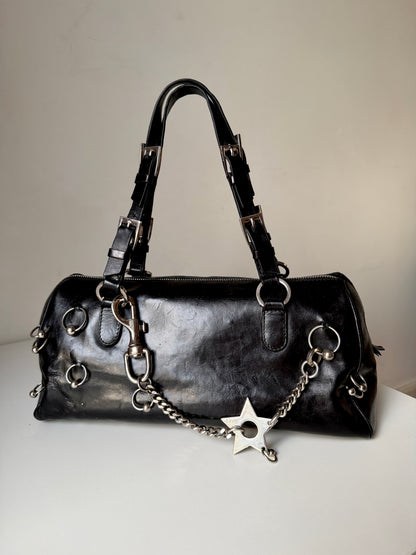 AVAILABLE | Christian Dior Hardcore Pierced Boston Bag – Black