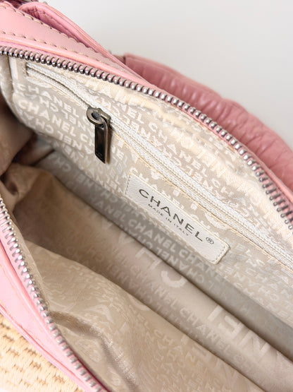 Chanel LAX Accordion Shoulder Bag – Pink & Cream Woven