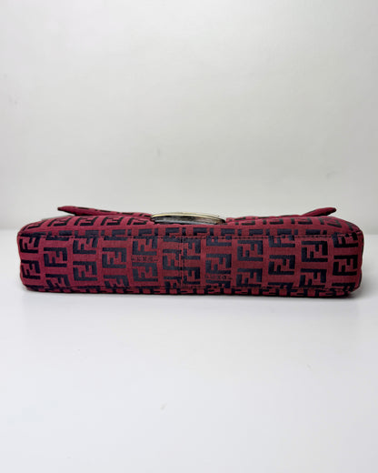 Fendi Zucchino Baguette Bag – Red