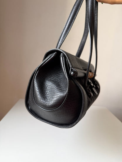 AVAILABLE | Gucci GG Canvas Bamboo Bullet Medium – Black