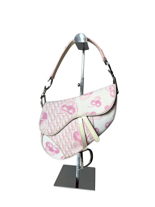 AVAILABLE | Christian Dior Cherry Blossom Saddle Bag – Pink