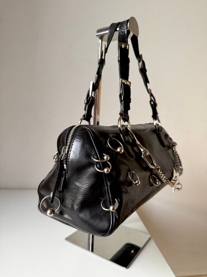 AVAILABLE | Christian Dior Hardcore Pierced Boston Bag – Black