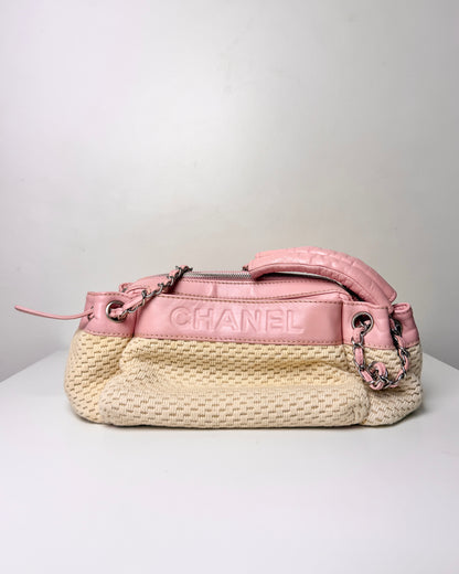 Chanel LAX Accordion Shoulder Bag – Pink & Cream Woven
