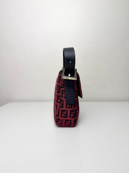 Fendi Zucchino Baguette Bag – Red