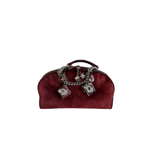 Christian Dior Suede Dice Gambler Bag