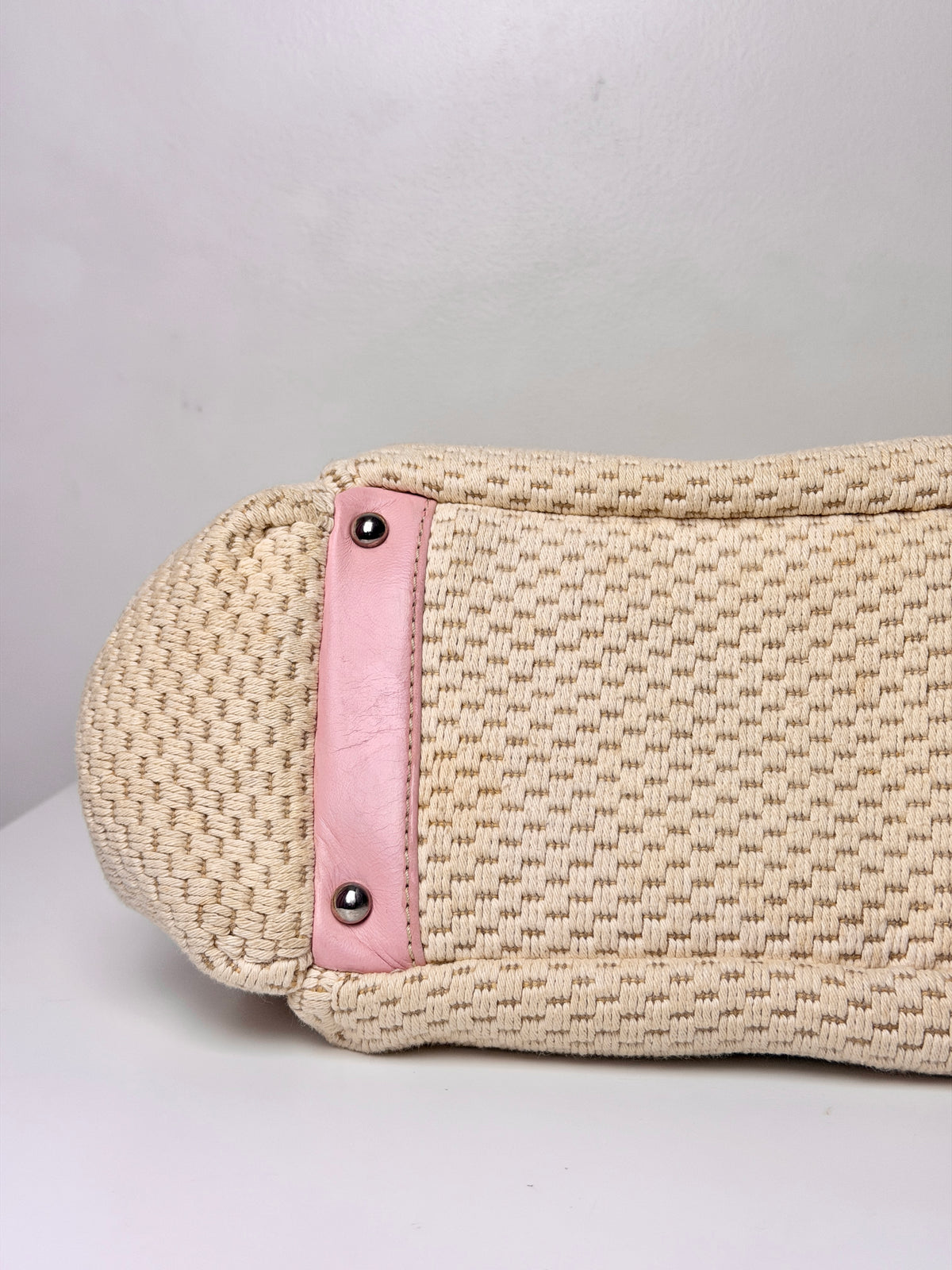 Chanel LAX Accordion Shoulder Bag – Pink & Cream Woven