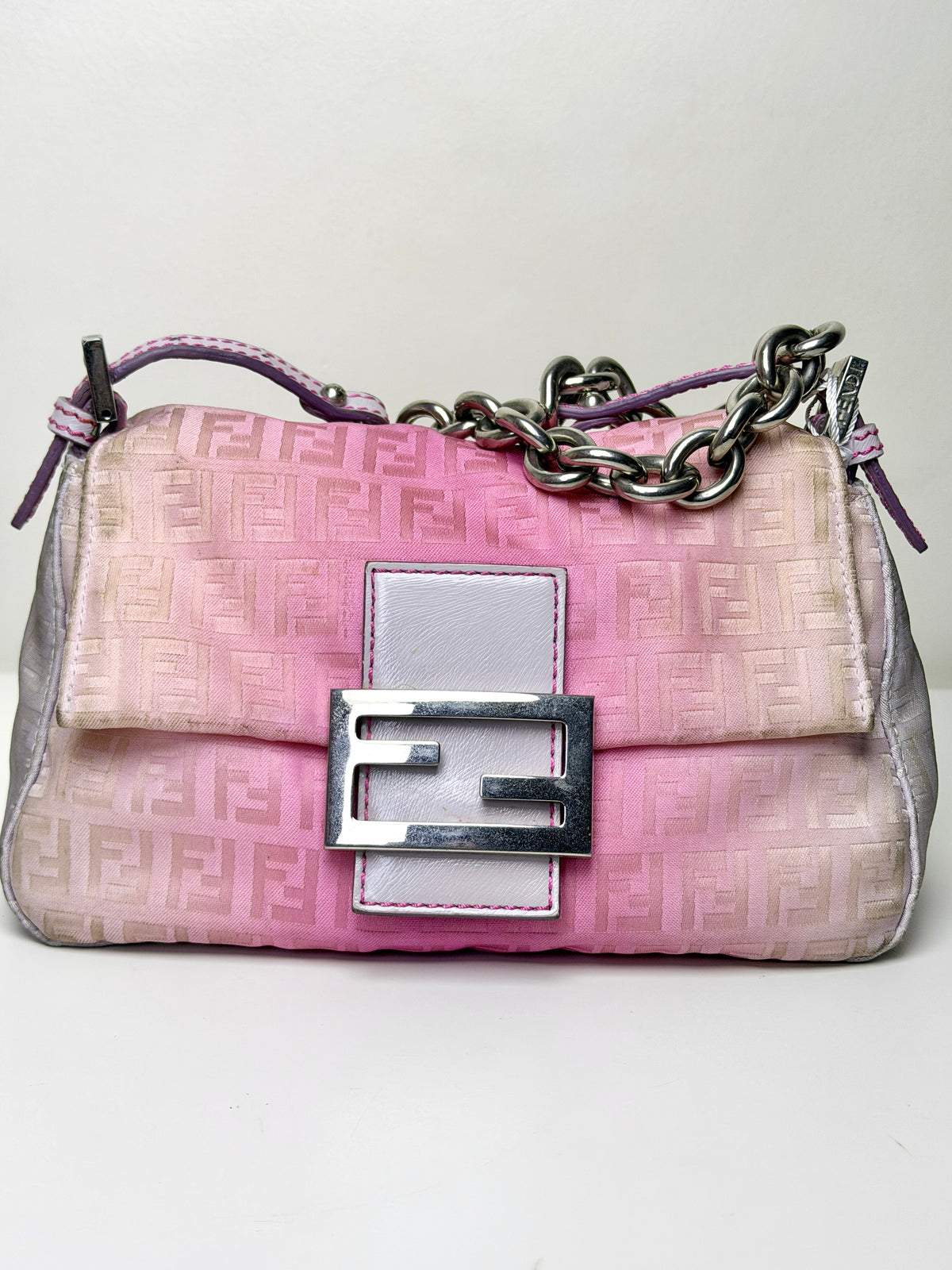 Fendi Zucchino Ombre Tie-Dye Mini Mamma Baguette – Pink