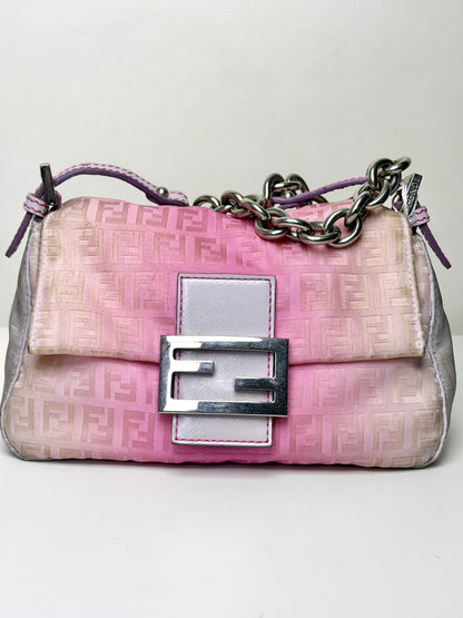 Fendi Zucchino Ombre Tie-Dye Mini Mamma Baguette – Pink