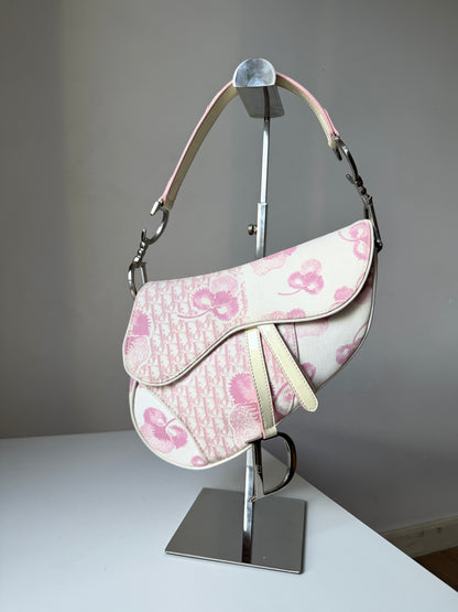 AVAILABLE | Christian Dior Cherry Blossom Saddle Bag – Pink