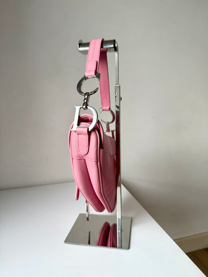 AVAILABLE | Christian Dior Leather Saddle Bag – Pink
